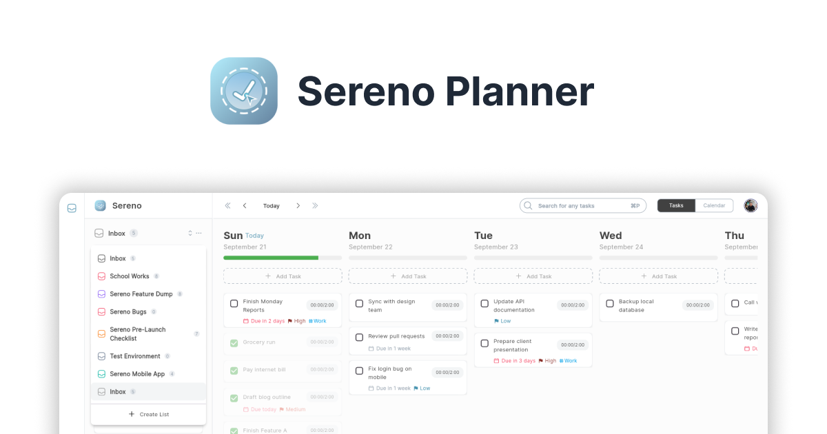 Sereno Planner